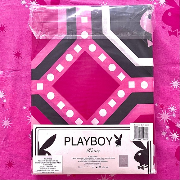 SOLD Playboy Window Curtains 🐰💞🖤 - Picture 4 of 4